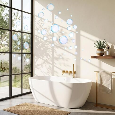 2 Sheets Bubble Stickers,Colorful Bubble Decorations for Wall | Underwater Mermaid Theme Self Adhesive Bubbles Cutouts Ocean Bathroom Decor for Birthday Party in Kuwait