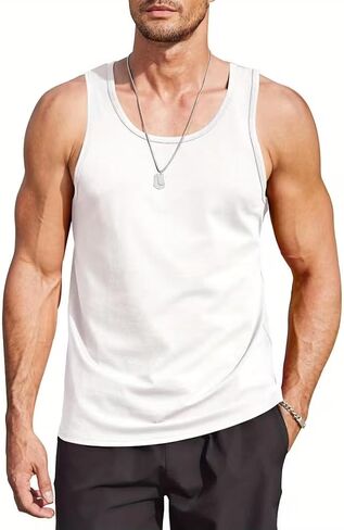Mens Workout Tank Tops Sleeveless Shirt Muscle Gym Bodybuilding Fitness Training T Shirts in Kuwait