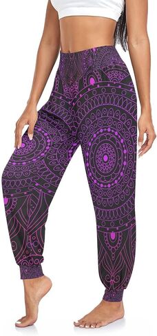 Aflyko Women Boho Trousers Comfy Sweatpants Yoga Urban Dance Pants in Saudi Arabia