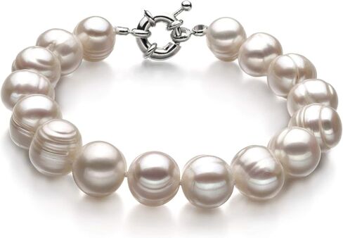 Single White 10-11mm A Quality Freshwater Cultured Pearl Bracelet for Women in Kuwait
