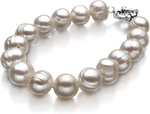 Single White 10-11mm A Quality Freshwater Cultured Pearl Bracelet for Women in Kuwait