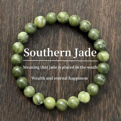 Beaded Stretch Bracelets for Women Southern Jade Bracelet for Wealth Eternal Happiness Jewelry Gift for Wealth Magnetism in Kuwait
