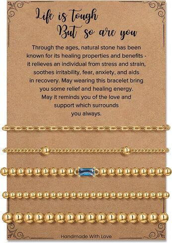 Healing Energy Bracelet Gifts for Women: Natural Stone Spiritual Golden Abundance & Protection Bracelet - Birthday Mothers Day Christmas Day Gifts for Women Friends Sister Daughter Mom in Saudi Arabia
