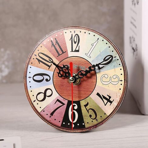 KIMISS Small Wall Clock, 1Pc Artistic, Round Antique Wall Clock Small MDF Home Office Wall Clock Decoration #3 5 European (29) in Kuwait