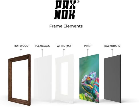 Walnut A2 Picture Frame - Display 11.7x16.5 Mat Within A2 Frame or 16x23 Without Mat - Wall Mount or Horizontal/Vertical Hanging, Durable HD Cover, 1 Pack in Saudi Arabia