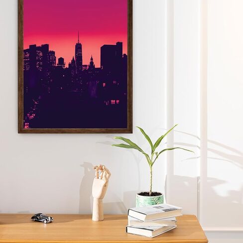 Walnut A2 Picture Frame - Display 11.7x16.5 Mat Within A2 Frame or 16x23 Without Mat - Wall Mount or Horizontal/Vertical Hanging, Durable HD Cover, 1 Pack in Saudi Arabia