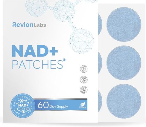 NAD+ Patches for Women Men - Supports Vitality Cellular Energy Boost & Wellness Health Support with Nicotinamide Plus Resveratrol CoQ10 NAC & Lion’s Mane - 60 Day Supply in Saudi Arabia