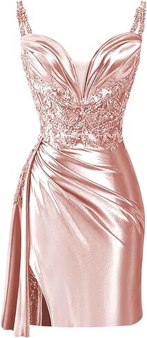 Lace Beaded Homecoming Dresses Short Satin Prom Dresses for Teens in Saudi Arabia