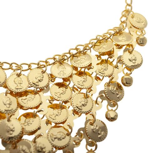 Belly Dance Gypsy Jewelry, Gold Necklace & Earrings For Halloween in Saudi Arabia