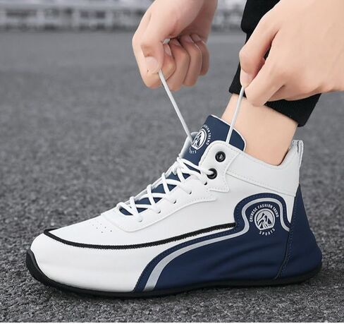 High Upper Basketball Shoes for Men Sneakers Breathable Sports Shoes Anti Slip in Kuwait
