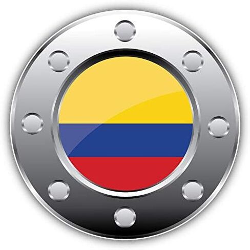 Colombia Metal Flag Round Metal 0.75" Lapel Pin Hat Shirt Pin Tie Tack Pinback in Saudi Arabia
