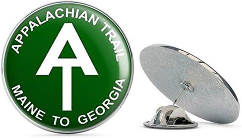 Round Appalachian Trail Maine to Georgia (Hiking at Hike) Metal 0.75" Lapel Hat Pin Tie Tack Pinback in Kuwait