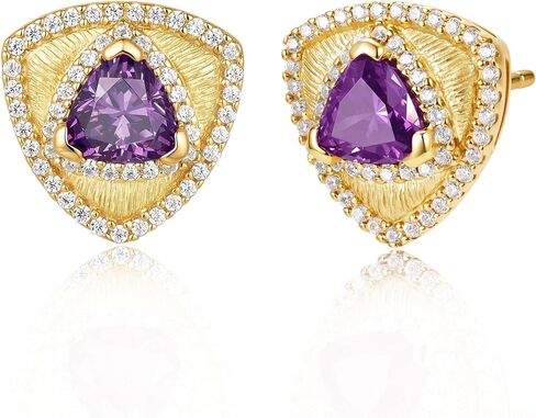 FANCIME Trinity Birthstone أقراط فضة أحجار كريمة مجوهرات راقية الذكرى السنوية لأعياد الميلاد هدايا عيد الأم للأم والزوجة والنساء لها in Kuwait