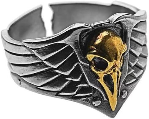 Raven Guard Savior Black Wing Open Ring, Collectible Jewelry Souvenir Gift for Game Fans, Warhammer 40K in Saudi Arabia