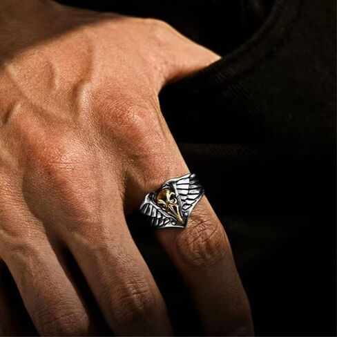 Raven Guard Savior Black Wing Open Ring, Collectible Jewelry Souvenir Gift for Game Fans, Warhammer 40K in Saudi Arabia