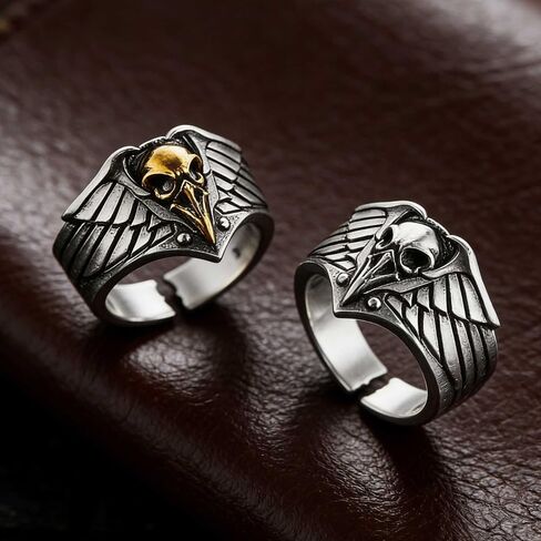 Raven Guard Savior Black Wing Open Ring, Collectible Jewelry Souvenir Gift for Game Fans, Warhammer 40K in Saudi Arabia