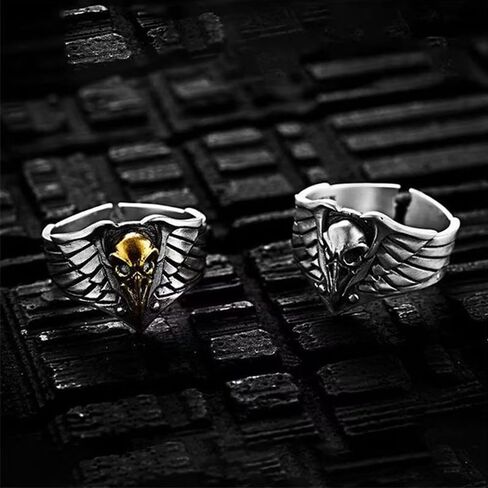 Raven Guard Savior Black Wing Open Ring, Collectible Jewelry Souvenir Gift for Game Fans, Warhammer 40K in Saudi Arabia