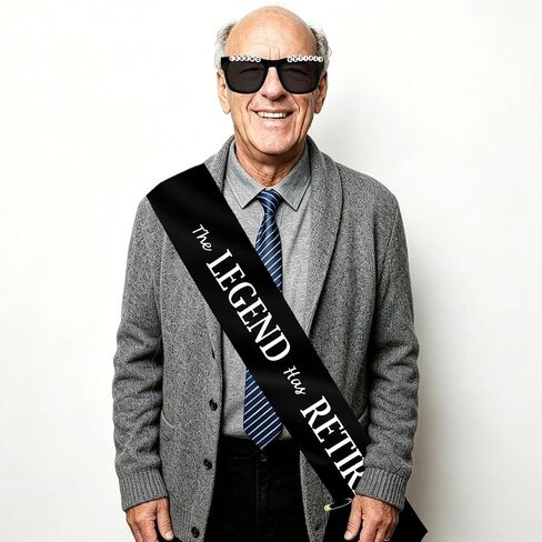 The Legend Has Retired Sash and Sunglasses for Men Happy Retirement Party Decorations Retirement Gifts for Men Party Favors Supplies in Saudi Arabia