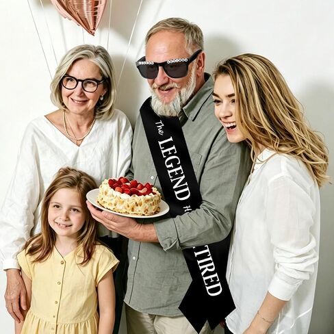 The Legend Has Retired Sash and Sunglasses for Men Happy Retirement Party Decorations Retirement Gifts for Men Party Favors Supplies in Saudi Arabia