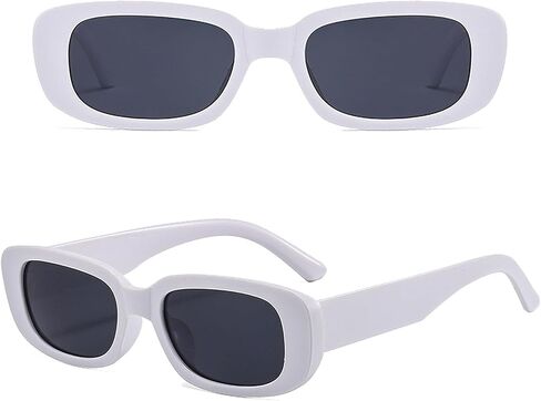 Retro Rectangle Sunglasses Trendy Y2K Glasses for Women Men 90’s Vintage Square Frame Party Sunglasses UV400 Protection in Saudi Arabia