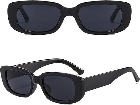 Retro Rectangle Sunglasses Trendy Y2K Glasses for Women Men 90’s Vintage Square Frame Party Sunglasses UV400 Protection in Saudi Arabia