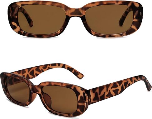 Retro Rectangle Sunglasses Trendy Y2K Glasses for Women Men 90’s Vintage Square Frame Party Sunglasses UV400 Protection in Saudi Arabia