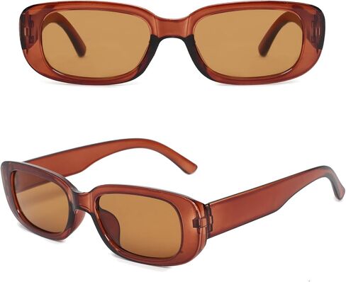 Retro Rectangle Sunglasses Trendy Y2K Glasses for Women Men 90’s Vintage Square Frame Party Sunglasses UV400 Protection in Saudi Arabia