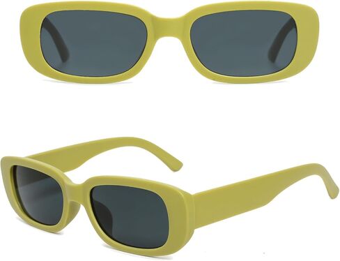 Retro Rectangle Sunglasses Trendy Y2K Glasses for Women Men 90’s Vintage Square Frame Party Sunglasses UV400 Protection in Saudi Arabia