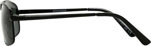 Dockers Men's Anders Rectangle Polarized Sunglasses, Black, 60mm in Kuwait