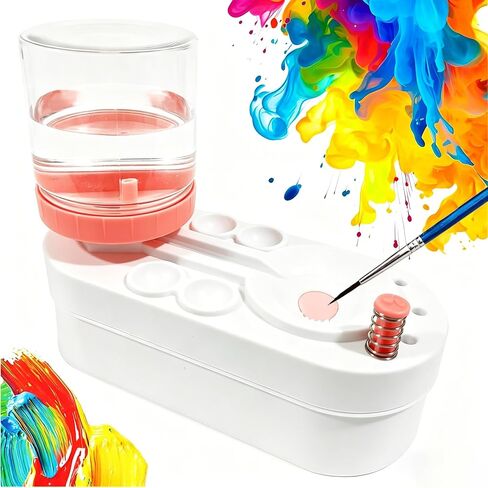 2025 Upgraded Paint Brush Cleaner Brush Rinser Water Circulation(Pre Assembled), Watercolor/Oil and Water-Based Paint Brush Cleaner Tool, Gift for Adults Artist Beginners in Kuwait