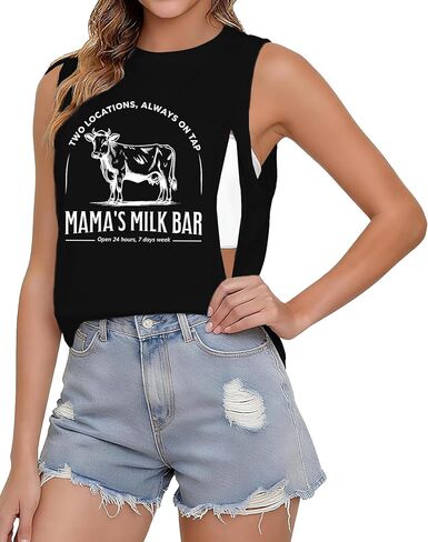 Breastfeeding Shirts for Women Dual Side Hidden Zipper Maternity Nursing T-Shirts Mama's Milk Bar Tank Tops in Kuwait