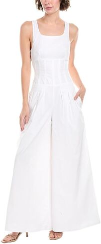 WEWOREWHAT Women's Pleated Scoop Neck Jumpsuit in Saudi Arabia