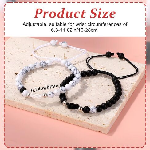 Mikovivi 2pcs Pinky Promise Knot Bracelet, Couples Bracelet Anniversary Valentines Jewelry Forever Matching Love Knot Relationship Gifts for Boyfriend in Kuwait