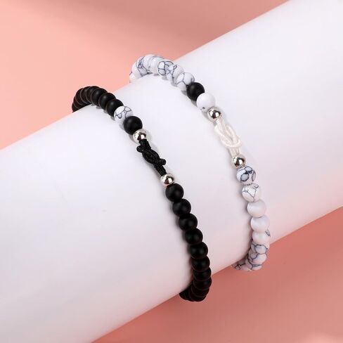 Mikovivi 2pcs Pinky Promise Knot Bracelet, Couples Bracelet Anniversary Valentines Jewelry Forever Matching Love Knot Relationship Gifts for Boyfriend in Kuwait