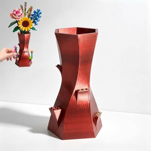Vase for Lego Flowers, Display Stand Compatible for Lego Bricks and Lego Flower Bouquet Building Set - Perfect for Lego Roses Cherry Blossom Sunflower Tulips Daffodils Lotus, Ideal Gift for Lego Flowe in Saudi Arabia