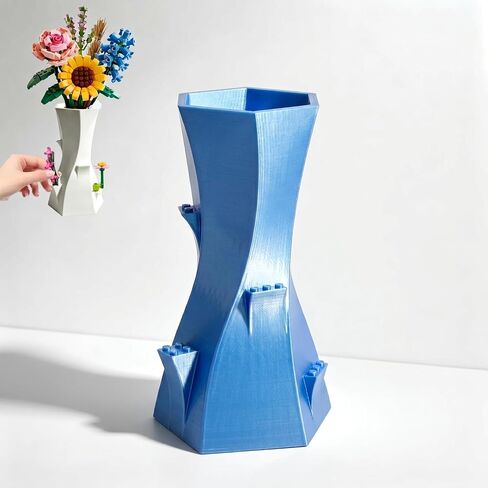 Vase for Lego Flowers, Display Stand Compatible for Lego Bricks and Lego Flower Bouquet Building Set - Perfect for Lego Roses Cherry Blossom Sunflower Tulips Daffodils Lotus, Ideal Gift for Lego Flowe in Saudi Arabia