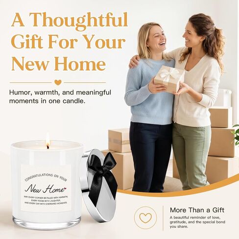 House Warming Gifts New Home, Congratulations on Your New Home Candle, Housewarming Gifts for Women Men Couple, Closing Gift for Home Buyers, 10oz Lavender Scented Soy Wax Candle with Bow in Saudi Arabia
