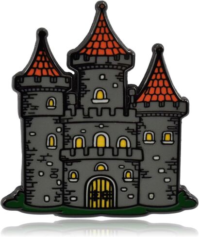 Medieval Castle Enamel Pin in Kuwait