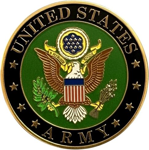 US Armed Forces Lapel Pin Collection, Army, Navy, Marines, Coast Guard, Air Force, 1 1/8" Round, Die-Cast Metal, Dual Butterfly Clutch in Saudi Arabia