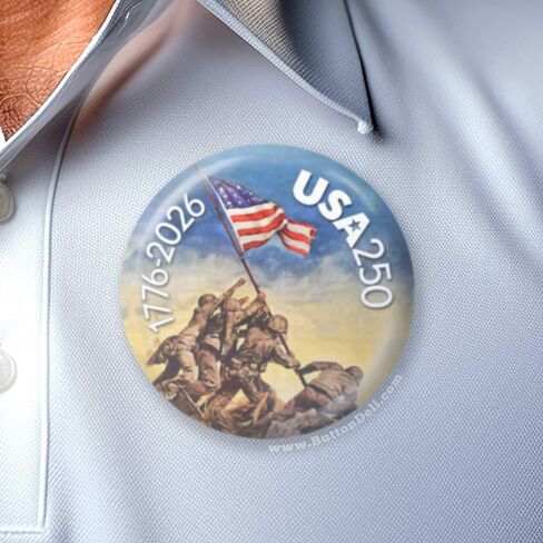 BUTTON DELI 4-Pack Buttons - United States of America Semiquincentennial - Vintage Designs 704 in Saudi Arabia