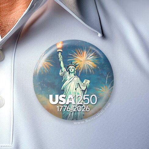 BUTTON DELI 4-Pack Buttons - United States of America Semiquincentennial - Vintage Designs 704 in Saudi Arabia