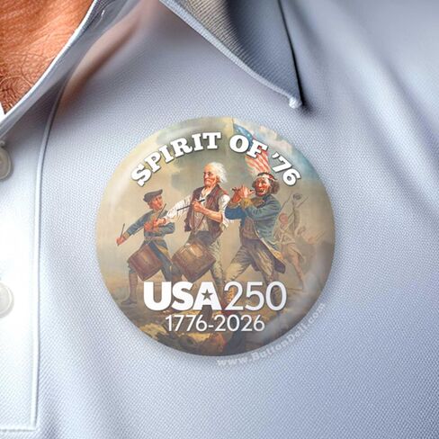 BUTTON DELI 4-Pack Buttons - United States of America Semiquincentennial - Vintage Designs 704 in Saudi Arabia