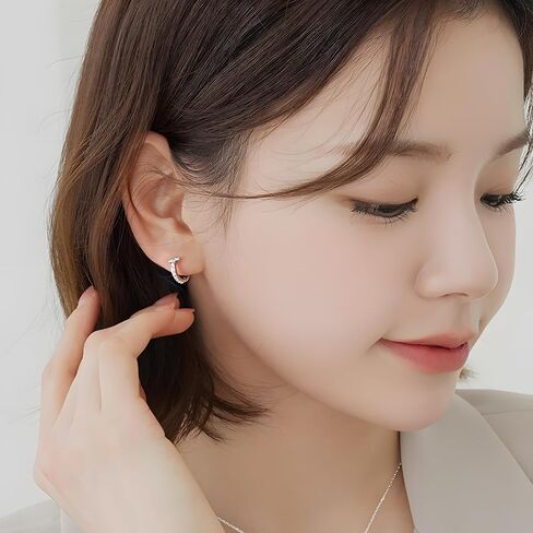 Cross Huggie Earrings for Women Trendy CZ Cross Hoop Earring in Saudi Arabia