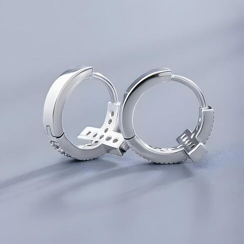 Cross Huggie Earrings for Women Trendy CZ Cross Hoop Earring in Saudi Arabia