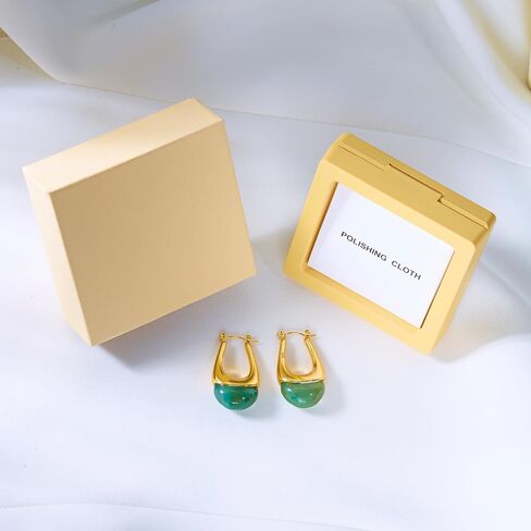 RINHOO Acrylic Hoop Earrings Chunky Huggie Statement Vintage Earrings Trendy Colorful Resin Jewelry Gifts for Women in Saudi Arabia