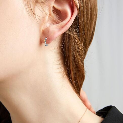 Rose Earrings 925 Sterling Silver Rose Flower Earrings Flower Jewelry Gifts for Women men in Kuwait