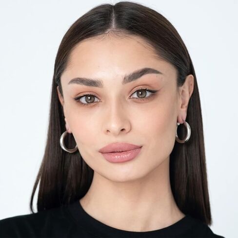 S925 Sterling Silver Hoop Earrings for Women Lightweight Large Silver Hoop Earrings Simple Hypoallergenic Thick Sterling Silver Loop Earrings for Women Ideal Gift for lady in Saudi Arabia