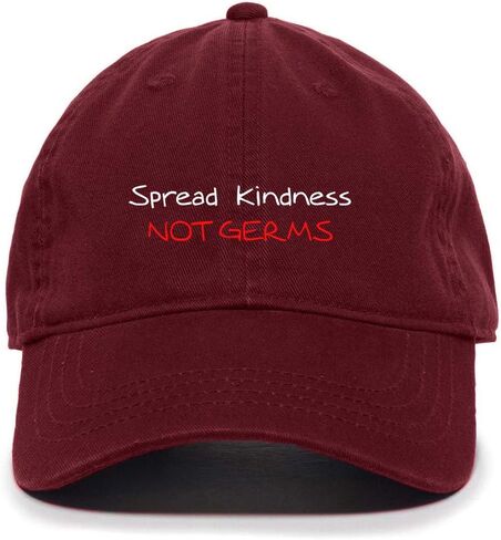 Spread Kindness Not Germs Baseball Cap Embroidered Cotton Adjustable Dad Hat in Kuwait
