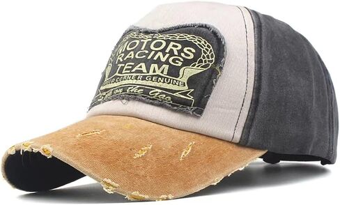 Elwow Men's Distressed Washed Cotton Baseball Cap Sun Hat Driver Cap Trucker Hiking Cap in Kuwait
