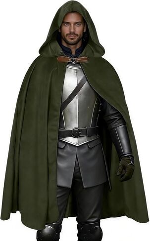 Medieval Velvet Hooded Cloak -Renaissance Hooded Cloak Halloween Costume Medieval Hobbit Halloween Costume Cape in Saudi Arabia